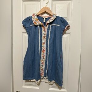 Matilda Jane Heart to Heart Framework Peter Pan Collar Knit Dress Girl's SIZE 8